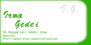 irma gedei business card